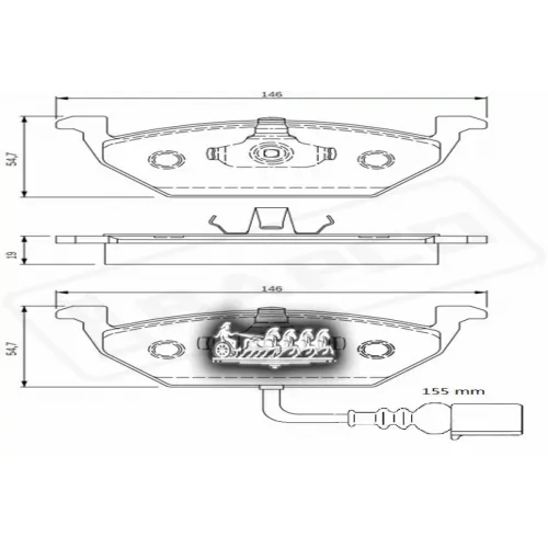 Колодки Тормозные Vag Fabia/Octavia/Roomster/Bora/Golf 4/Polo 99- Перед. С Датчиком BAPCO 