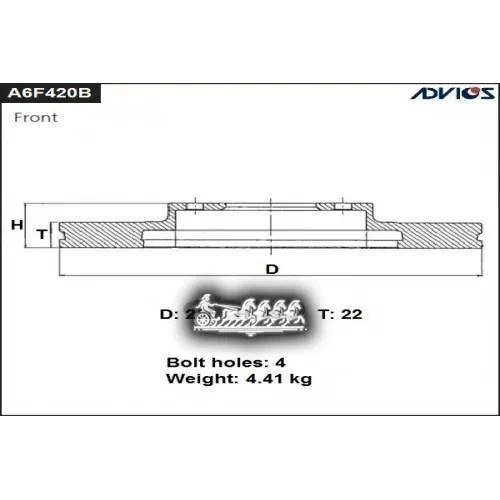 Диск Тормозной Toyota Corolla 00- Перед. ADVICS 