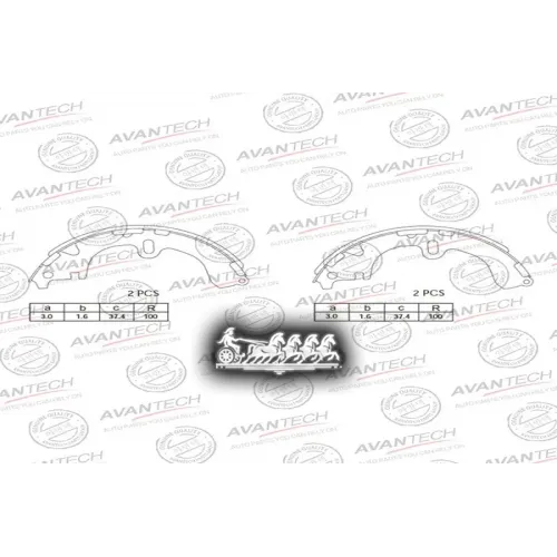 Колодки Тормозные Toyota Caldina/Carina/Corolla 87- Барабан. AVANTECH 