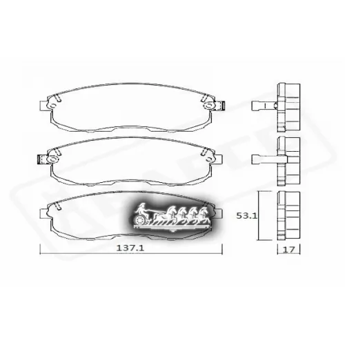 Колодки Тормозные Nissan Cube (Z12)/Juke (F15)/Sentra Vii/Tiida(C11)/Tiida(Sc11) Перед. BAPCO 