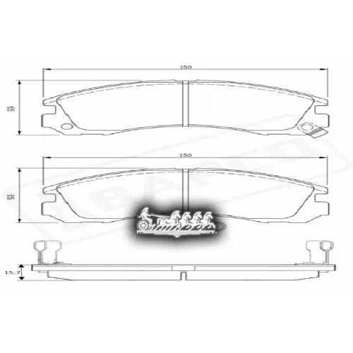 Колодки Тормозные Mitsubishi Pajero/Outlander 00- Передн. BAPCO 