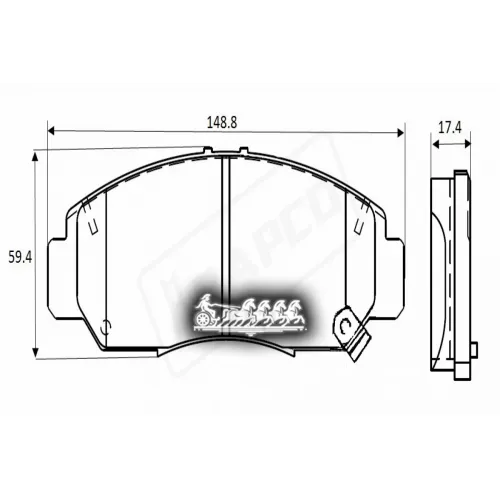 Колодки Тормозные Honda Accord/Civic 03- Перед. V6 BAPCO 