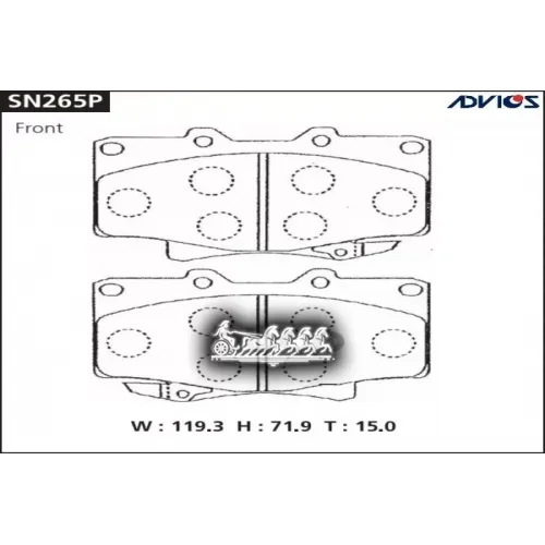 Колодки Тормозные Toyota Land Cruiser 90- Перед. ADVICS 