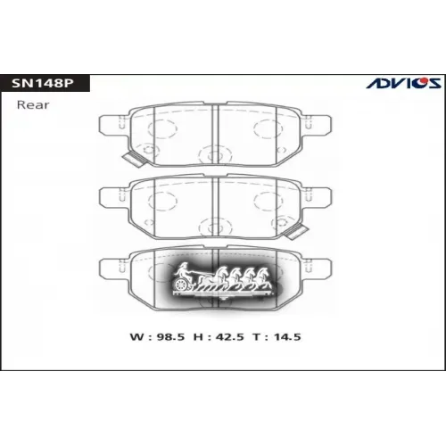 Колодки Тормозные Toyota Prius/Auris 09- Задн. ADVICS 