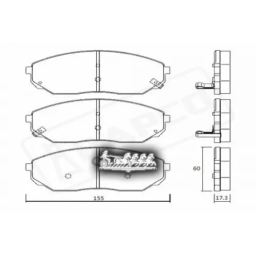 Колодки Тормозные Hyundai/Kia Sorento (Jc) 02- Перед. BAPCO 