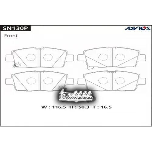 Колодки Тормозные Toyota Porte/Sienta 04- Перед. ADVICS 