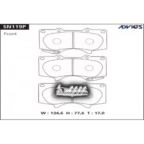 Колодки Тормозные Toyota Land Cruiser Prado/Hilux 02- Перед. ADVICS 