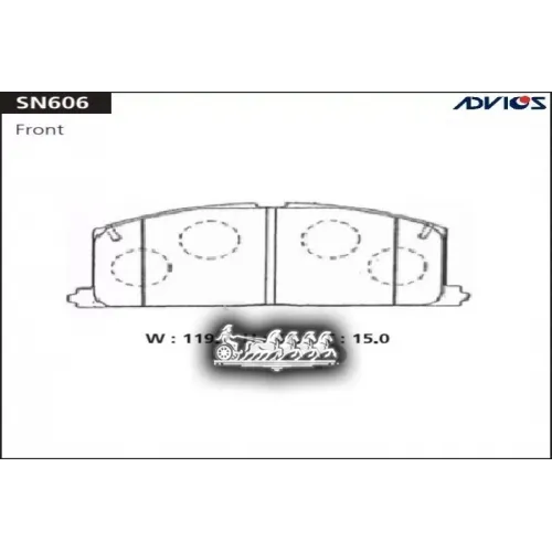 Колодки Тормозные Toyota Corolla 92- Перед. ADVICS 