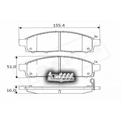 Колодки Тормозные Mitsubishi Pajero/L200 05- Передн. BAPCO 