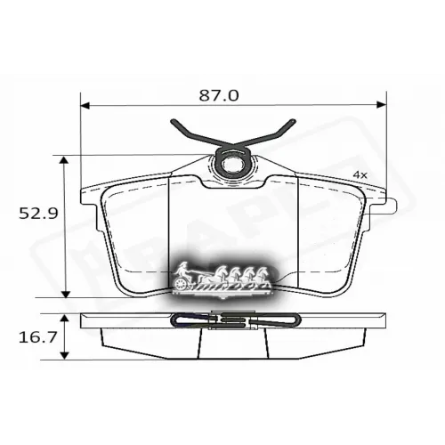 Колодки Тормозные Psa Berlingo/308/Partner 07- Задн. BAPCO 