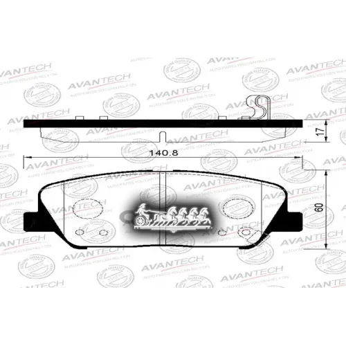Колодки Тормозные Hyundai/Kia Sonata/Optima 11- Перед. (+ Противоскр-Я Пластина) AVANTECH 