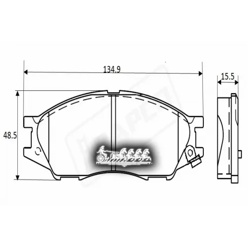 Колодки Тормозные Nissan Almera Classic (B10) 06- Перед. BAPCO 