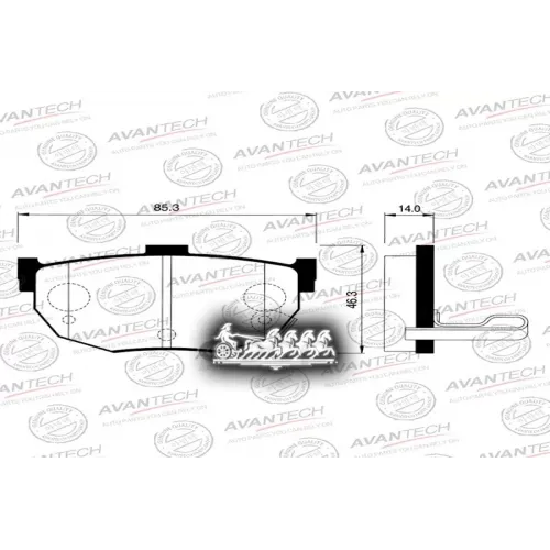Колодки Тормозные Hyundai/Kia Tiburon/Cerato 00- Задн. (+ Противоскр-Я Пластина) AVANTECH 