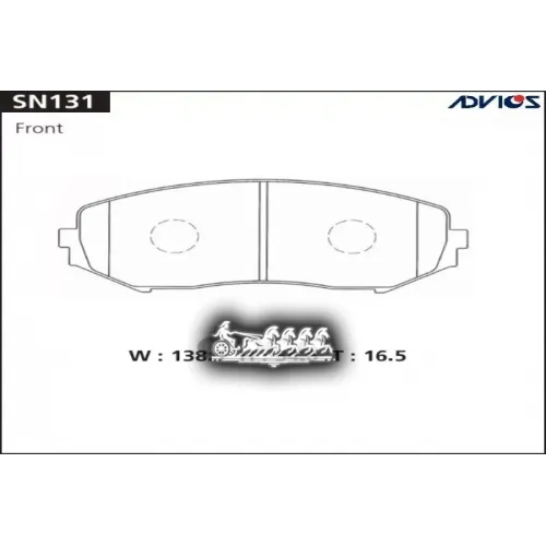 Колодки Тормозные Suzuki Escudo/Grand Vitara 05- Перед. ADVICS 