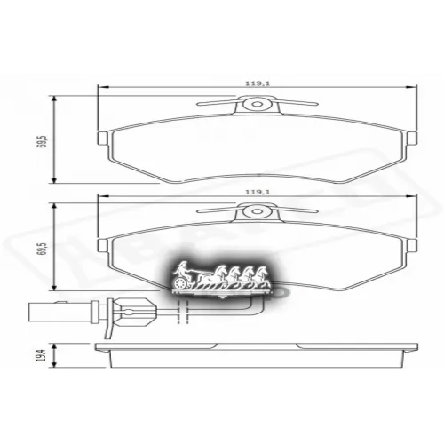 Колодки Тормозные Audi A4 02-04 Перед. BAPCO 