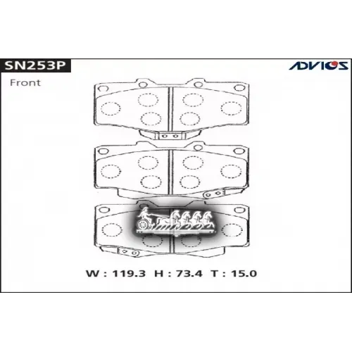 Колодки Тормозные Toyota Hilux/Land Cruiser 89- Перед. ADVICS 