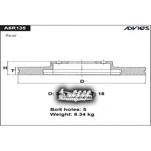 Диск Тормозной Lexus/Toyota Land Cruiser/Lx570 07- Задн. ADVICS 