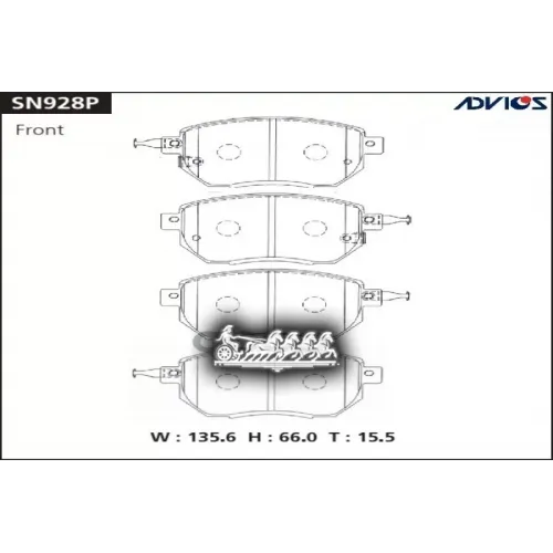 Колодки Тормозные Nissan Murano 03- Перед. ADVICS 