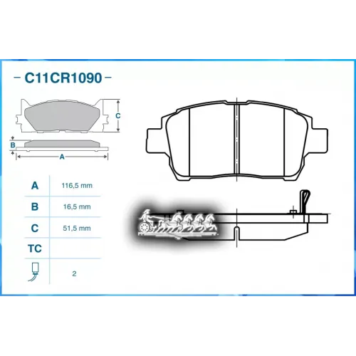 Колодки Тормозные Toyota Corolla 99- Передн. CWORKS 