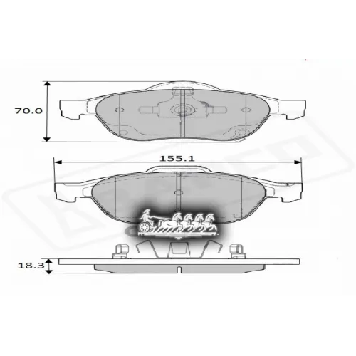 Колодки Тормозные Toyota Avensis/Avensis Verso -09 Перед. BAPCO 