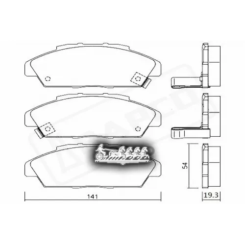 Колодки Тормозные Honda Accord Iv (Cb) 2.0 Перед. BAPCO 