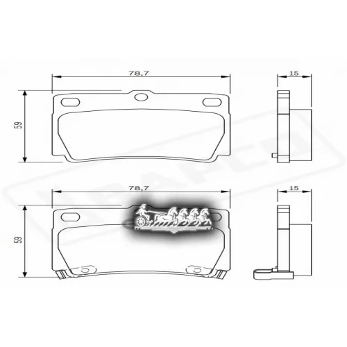 Колодки Тормозные Mitsubishi Pajero/Montero 90- Задн. BAPCO 