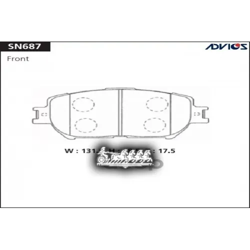 Колодки Тормозные Toyota Camry/Mark X 01- Перед. ADVICS 