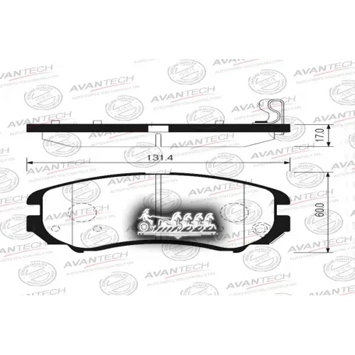 Колодки Тормозные Hyundai/Kia Elantra 06- Перед. (+ Противоскр-Я Пластина) AVANTECH 