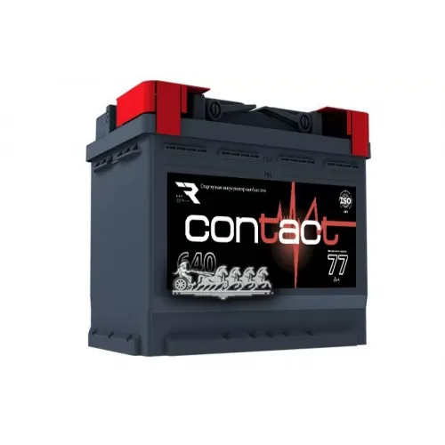 Аккумулятор Contact 77 Ah, 640 A, 276X175x190 Прям. Contact 