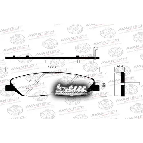 Колодки Тормозные Hyundai/Kia Santa Fe/Sorento 05- Перед. (+ Противоскр-Я Пластина) AVANTECH 