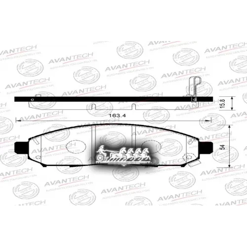 Колодки Тормозные Nissan Pathfinder/Frontier 05- Перед. (+ Противоскр-Я Пластина) AVANTECH 