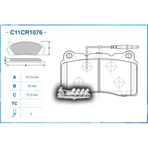 Колодки Тормозные Psa C8/607 02- Пер. CWORKS 