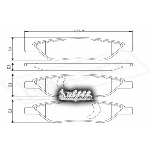 Колодки Тормозные Fiat/Opel Doblo/Panda/Corsa D 06- Перед. BAPCO 