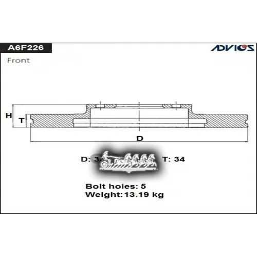 Тормозной Диск Lexus Ls460/600 Перед. Лев. Вент. D 357Мм ADVICS 