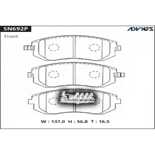 Колодки Тормозные Subaru Legacy/Forester 03- Перед. ADVICS 