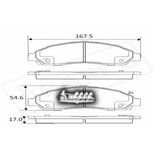 Колодки Тормозные Mitsubishi/Isuzu Lancer Viii/D-Max I 03- Перед. BAPCO 