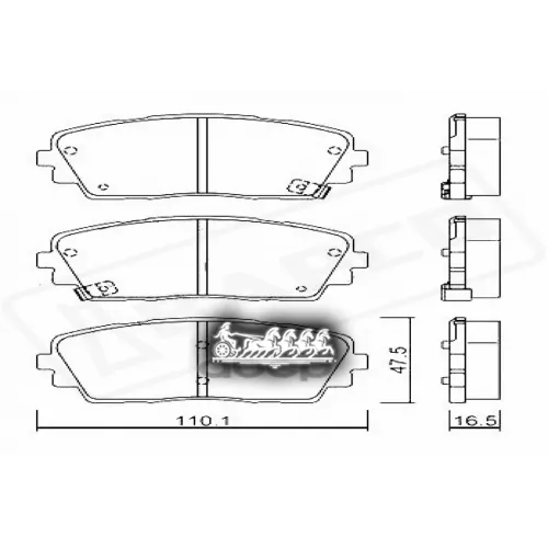 Колодки Тормозные Kia Picanto 11- Перед. BAPCO 