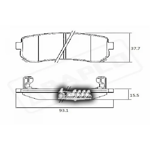 Колодки Тормозные Hyundai/Kia I20/Kauai/Kona/Picanto -17 Задн. BAPCO 