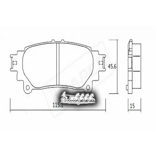 Колодки Тормозные Lexus Rx 08- Задн. BAPCO 