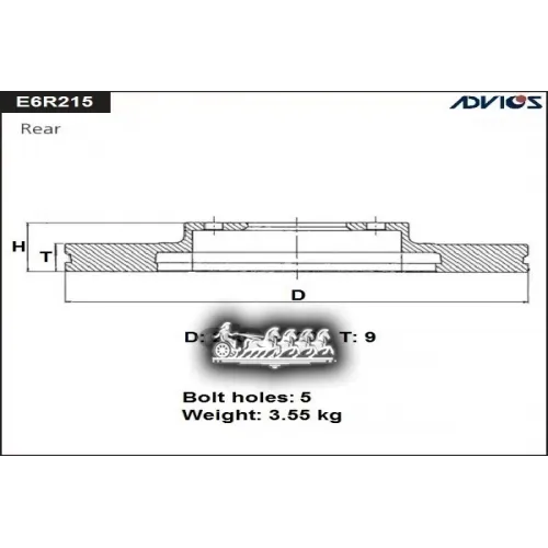 Тормозной Диск Mazda 3 Задн. D 265Мм 13- ADVICS 