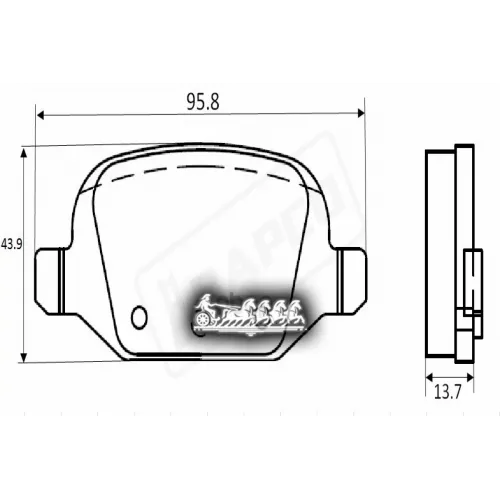 Колодки Тормозные Lada/Fiat Vesta/1119/Panda/Punto Задн. BAPCO 