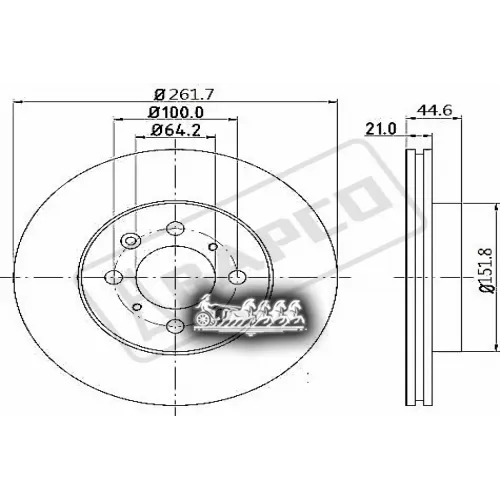 Диск Тормозной Honda Civic -97 Передн. BAPCO 