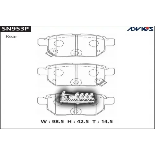 Колодки Тормозные Toyota Corolla/Auris 06- Задн. ADVICS 