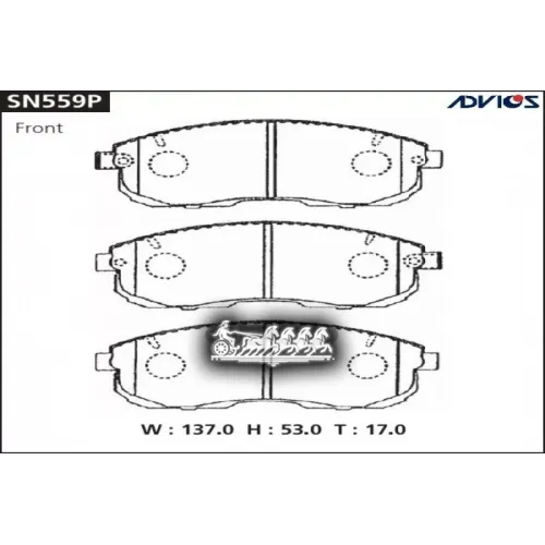 Колодки Тормозные Nissan Avenir/Primera 98- Перед. ADVICS 
