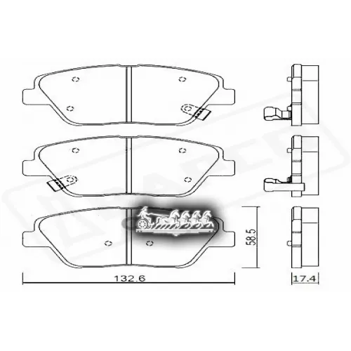 Колодки Тормозные Hyundai Sonata Vi (Yf,Gf) 09- Перед. BAPCO 