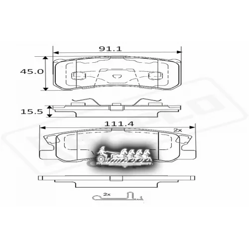 Колодки Тормозные Chrysler/Psa/Mitsubishi Sebring/Avenger/C-Crosser/Doblo Ii/Asx 09-/Outlander Ii/4007 07- Задн. BAPCO B...