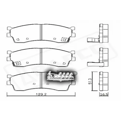 Колодки Тормозные Kia Rio 02-05 Перед. R13 BAPCO 