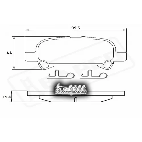 Колодки Тормозные Toyota Avalon/Camry Solara (Usa)/Pronard/Solara Coupe -03 Задн. BAPCO 
