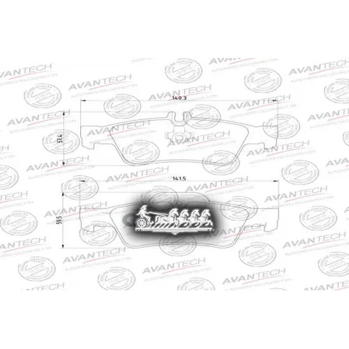 Колодки Тормозные Mb E(W211) 02- Задн. (+ Противоскр-Я Пластина) AVANTECH 