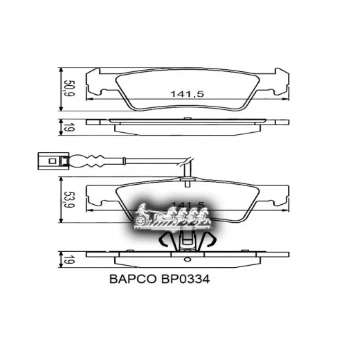 Колодки Тормозные Vw Touareg 04- Задн. BAPCO 